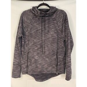 Athleta Space Dye Cowl Neck Hoodie Sweatshirt Pockets Womens Size Small
